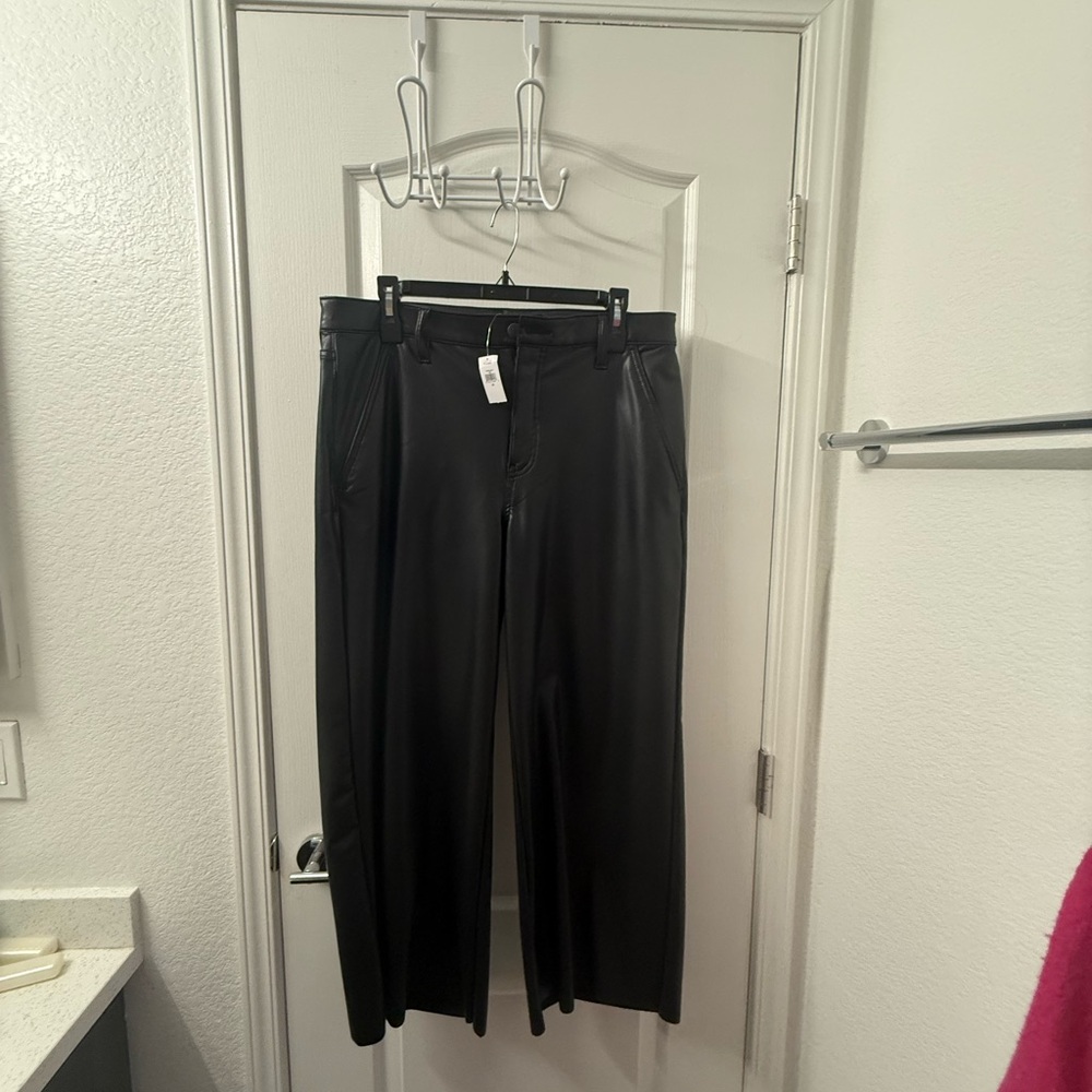 Banana Republic Black faux Leather Pants